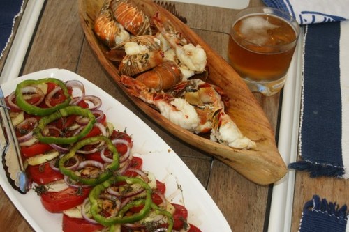 14 Lobster lunch and cold beer.JPG © Ian & Andrea Treleaven